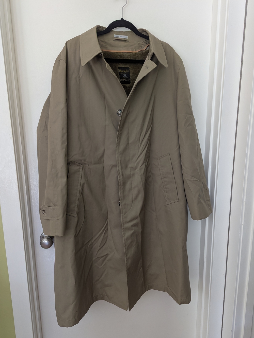 Men's Khaki Trench Coat - Lightweight Everyday Trench